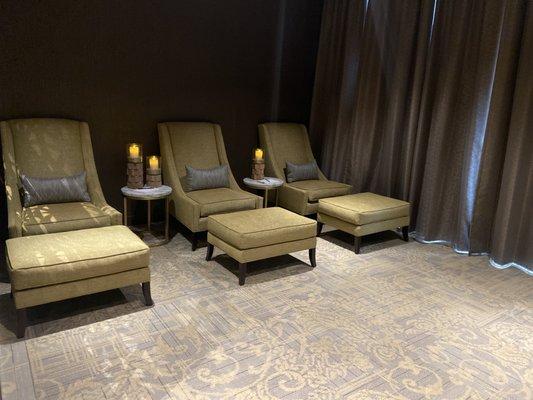 Waiting room for spa services