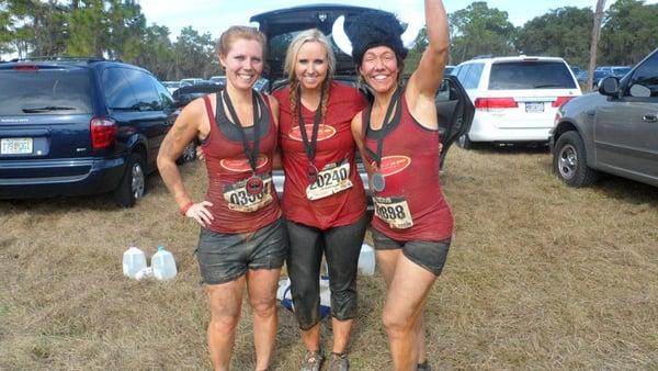 Triumph of finishing the Warrior Dash!