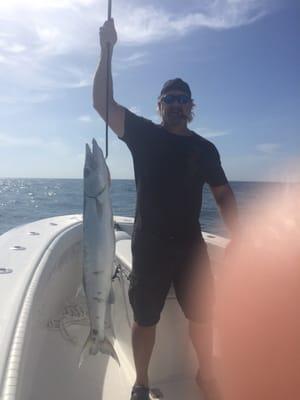 My hubby was tickled to snag a barracuda.