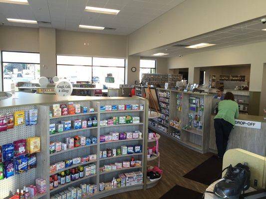 Beautiful interior of Paw Paw Village Pharmacy.