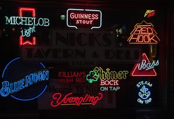 The neon is deceptive, as the tap list is considerably "craftier" and more adventurous.