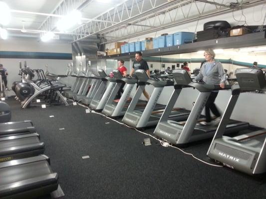 14 treadmills, over 50 pieces of cardio equipment