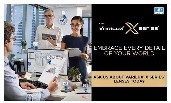 We utilize the latest varilux lens technology for optimum vision.