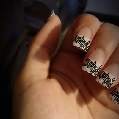 Musical Acrylic Nails