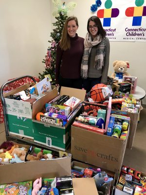 Ticket Galaxy Employees Donate 350+ Toys to CT Children's Medical Center- 2018