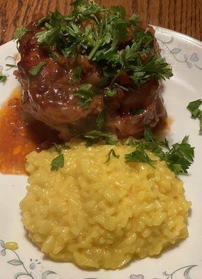 Osso bucco with saffron risotto