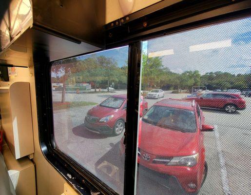 Aug 2021: The view during a donation-- a Wal-Mart parking lot