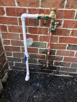 Out side  backflow valve replaced