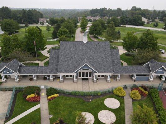 Legendary Run community pool house with Owens Corning TruDef Duration shingles