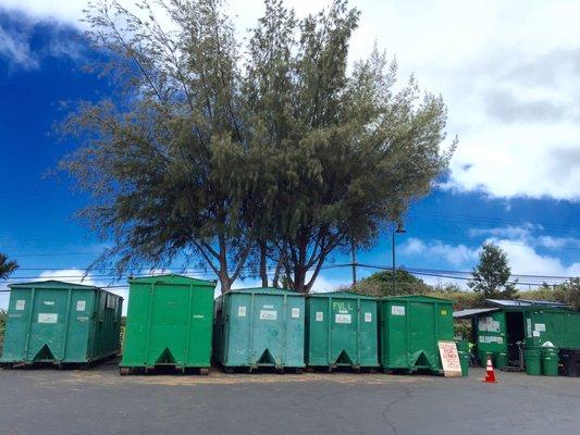 Recycle and redemption center on the highway side of the shopping center