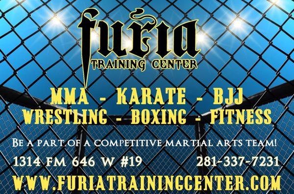 Furia Traiining Center, Dickinson, League City MMA, Karate, BJJ, Boxing, Kickboxing, Fitness