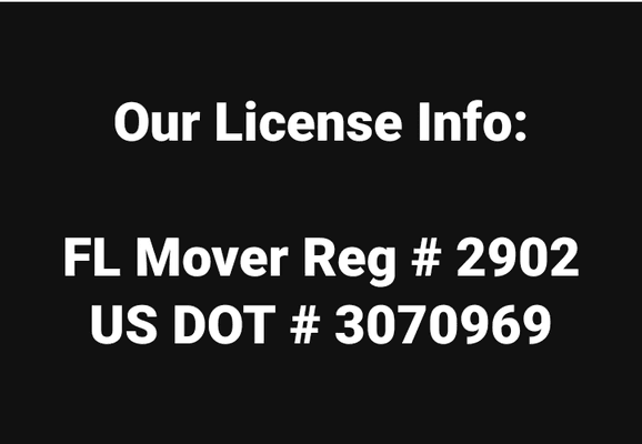 Licensed & Insured Movers!