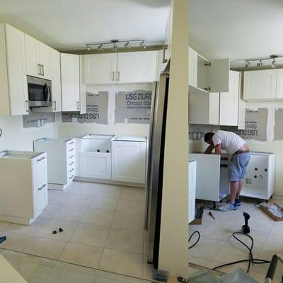 This is another beautifull IKEA Kitchen instaled by Tri Miami Handyman Services!