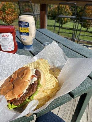 Black and Bleu Burger