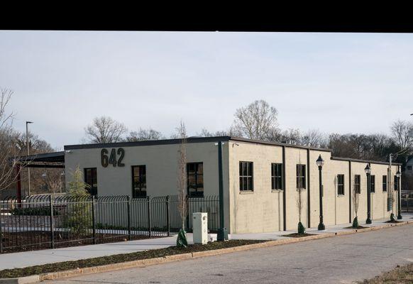 Street view of our new studio at 642 North Avenue, Suite B.