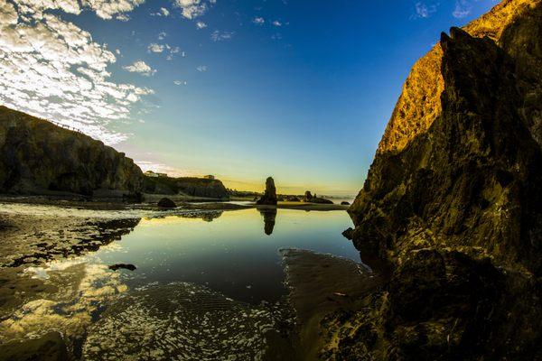 Bandon Beach Reflecting Water Oregon Coast. https://www.qlimages.com/oregon-coast-images Prints, Acrylic Prints, Canvas Prints Framed Prints