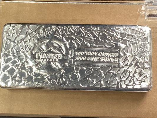 Pioneer 100 oz bar.