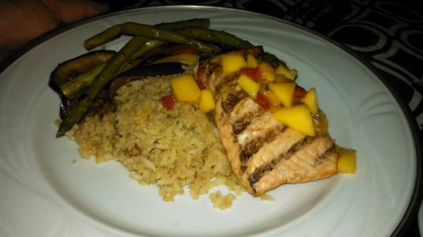 Grilled salmon entree