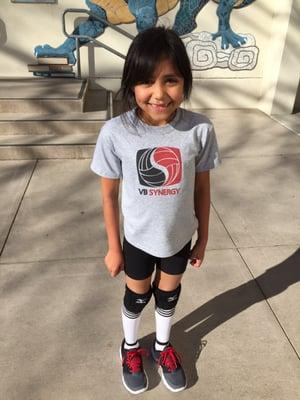 My Daughter wearing her VB Synergy shirt!