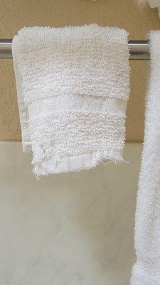 This is the washcloth that was hanging in the bathroom.