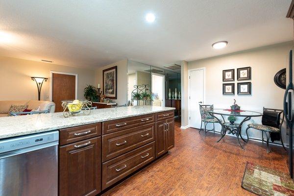 Popcorn ceiling removal, with kitchen remodel.