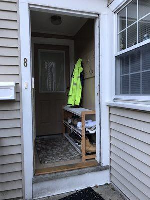 This is what is the storm door replacement from Sal's Handyman Service after 4 months.