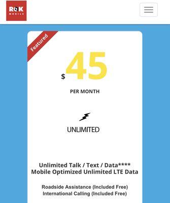 Rok mobile 45 plan unlimited