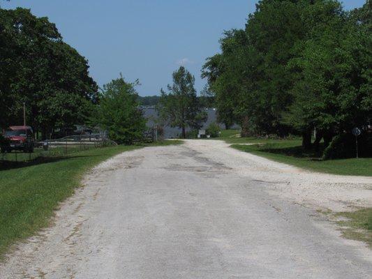 Walk down to lake/fishing area