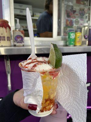 Elote en vaso