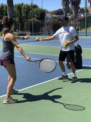 tennis lesson SF