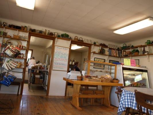 view of the counter and kitchen