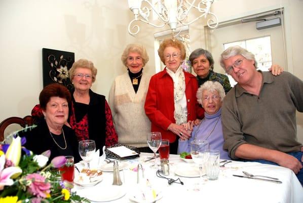 Shirley celebrates a birthday with friends in the private dining room.