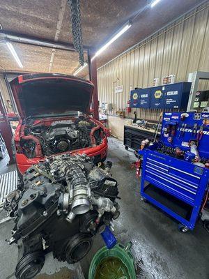 Engine replacement in a 3.5L Ecoboost