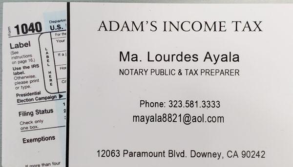 Adam's Income Tax Service