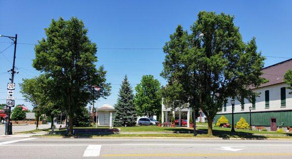 Park beside Fayette Opera House