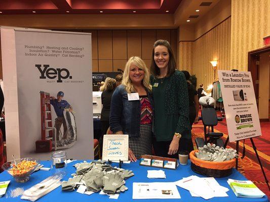 Jaime and Brandi helping at Ladies Conference