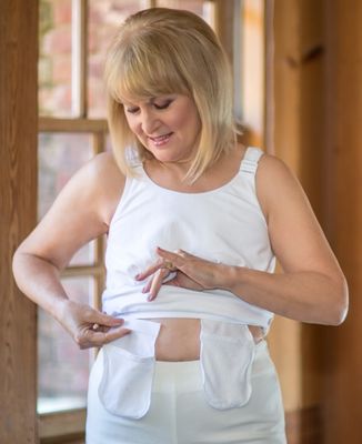 Post Breast Surgery Camisole with drain pouches and puffs