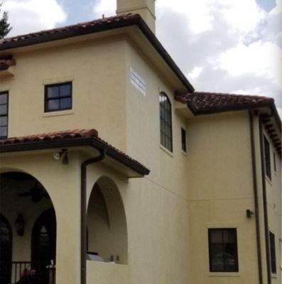 Black mold removed from stucco.