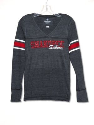 Shakopee Sabers long sleeve sparkle shirt.