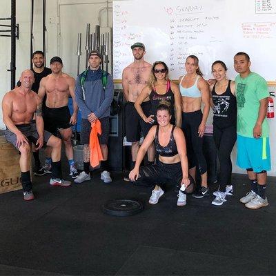 Sunday crew after a hard workout