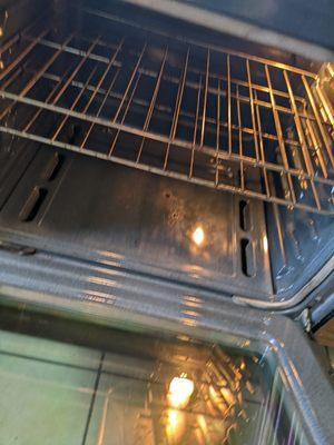 After photo of interior oven clean.