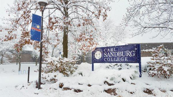 Winter scene of Main Entrance