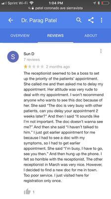 Dr office keeps deleting bad  reviews  to make bad situation look better