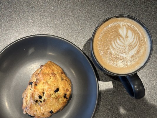 Nutella Latte and Blueberry White Chocolate Scone