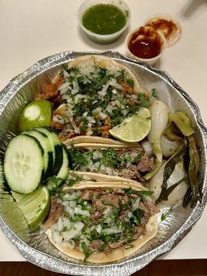 Suadero and Al Pastor tacos