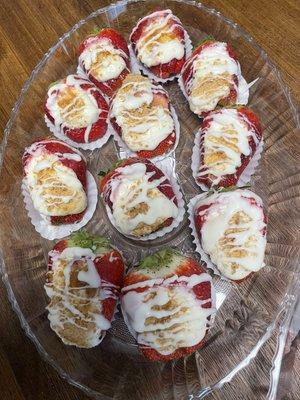 Cheesecake Stuffed Strawberries $18 per half dozen