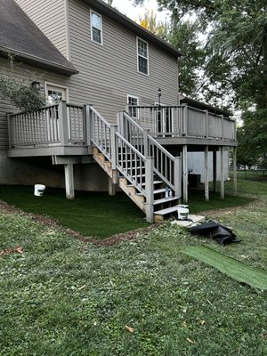 Turf Job under porch.