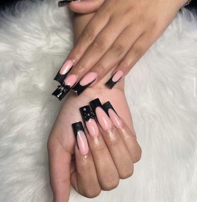 Black prom nails