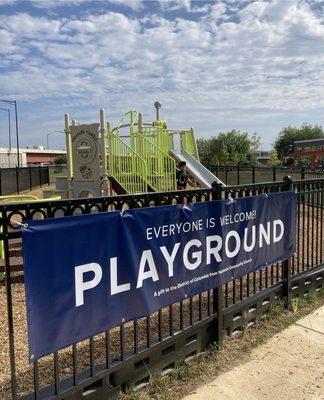 Playground built by Phase for the community after school hours and used by students during day.