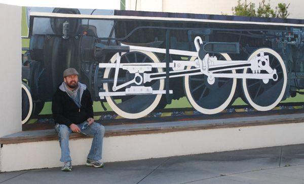 Mural at the Galveston Railroad Museum